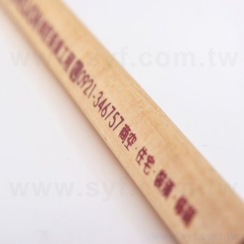 原木環保鉛筆-大三角兩切頭印刷廣告筆-採購批發製作贈品筆_5